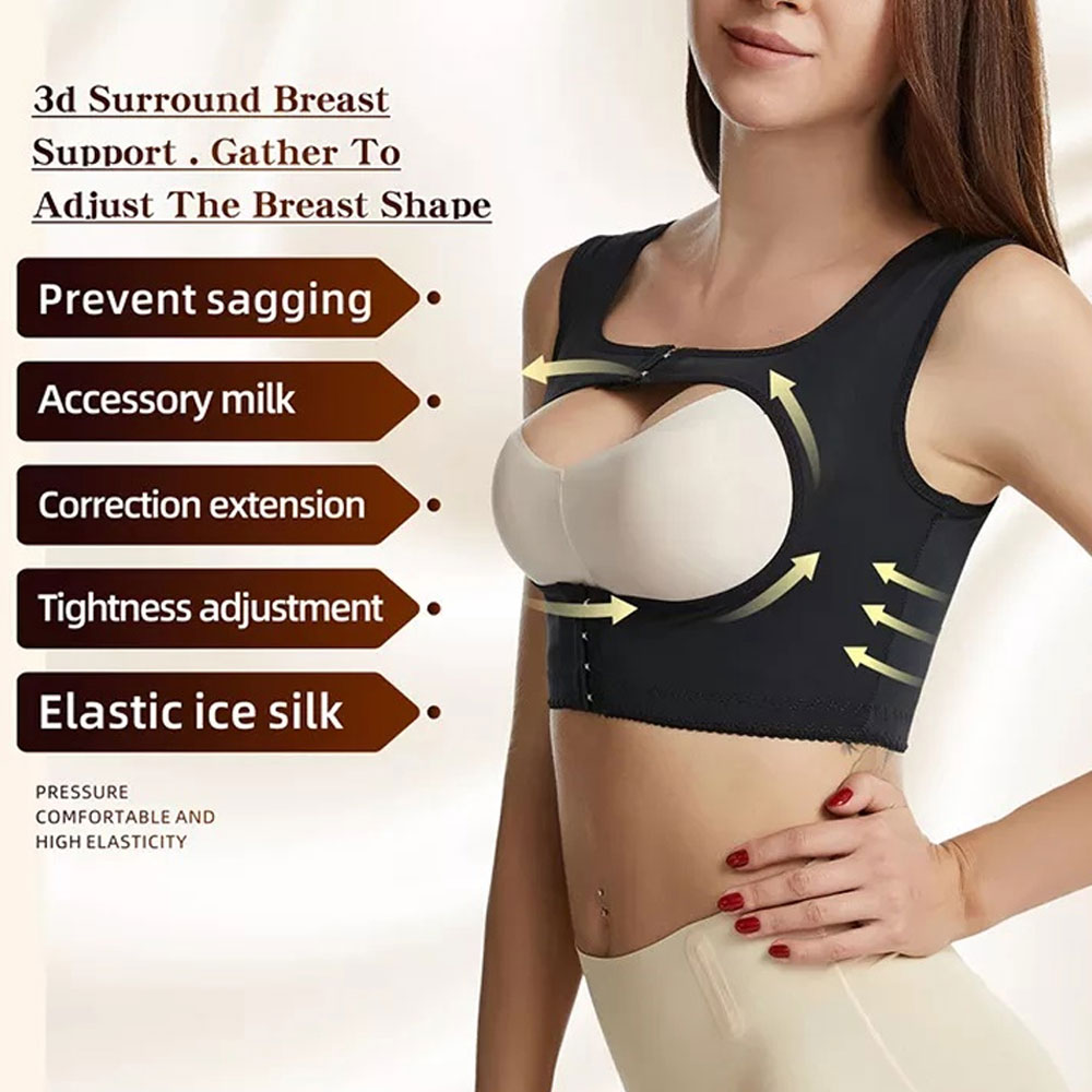 Women's Breast Lift Gather X Shaped Energy Stone Chest Support Body  Sculpting Beauty Back Shape Shapewear for